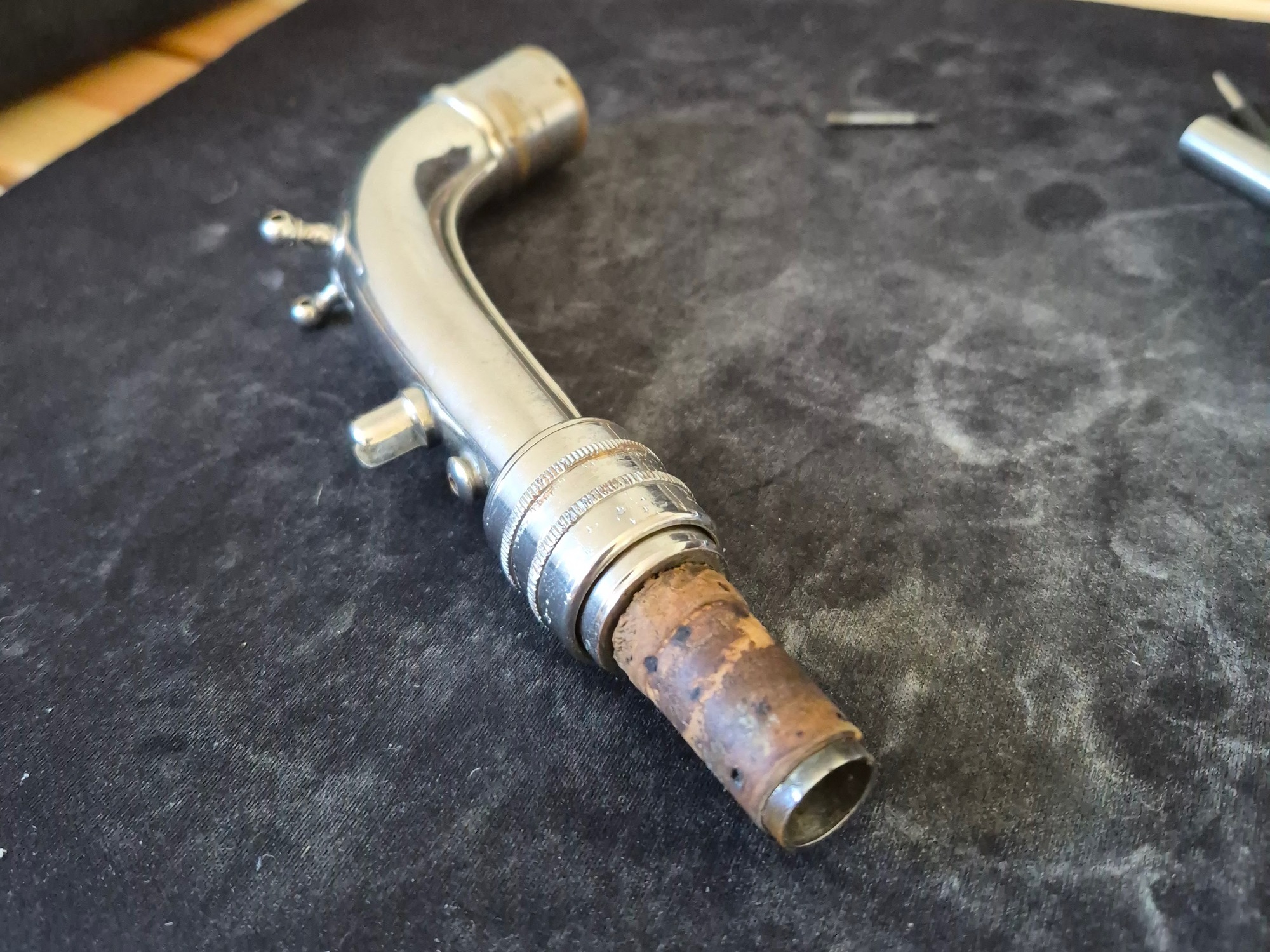 The microtuner tube in the folded position